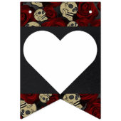 Rode Rozen Schedels Zwarte Bloem Gothic Meneer & M Vlaggetjes (Tweede vlag)