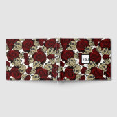 Rode Rozen & Schedels Zwarte Bloem Gothic Wit Gastenboek (Volledig)