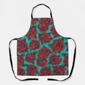Rode rozen schort (Voorkant)