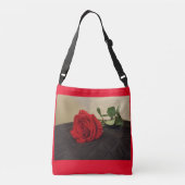 Rode Rozen Schoudertas Crossbody Tas (Achterkant)
