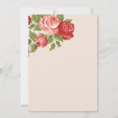 Rode Rozen Script Opslag Datum | Elegante Bloemen Save The Date (Achterkant)
