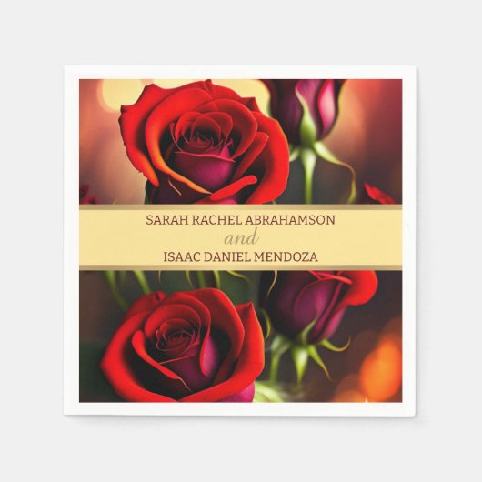 Rode rozen servet (Voorkant)