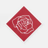 Rode Rozen Servetten (Hoek)