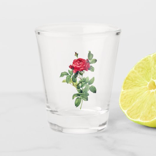 rode rozen shot glas (Voorkant)