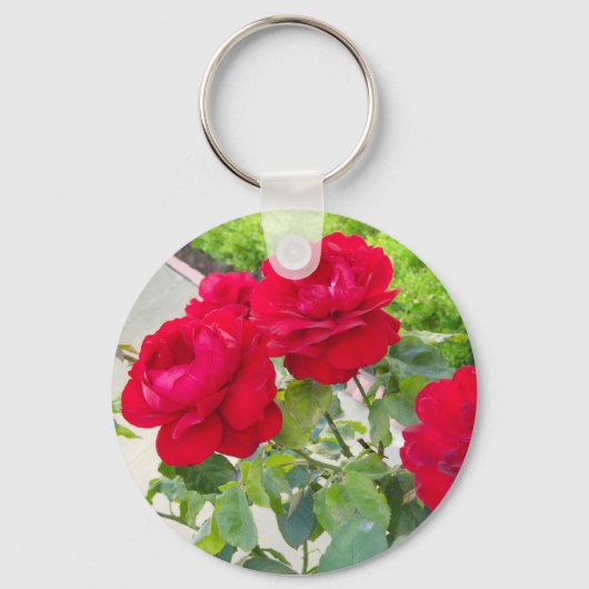 Rode rozen sleutelhanger (Voorkant)