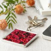 Rode rozen sleutelhanger (Zijkant)