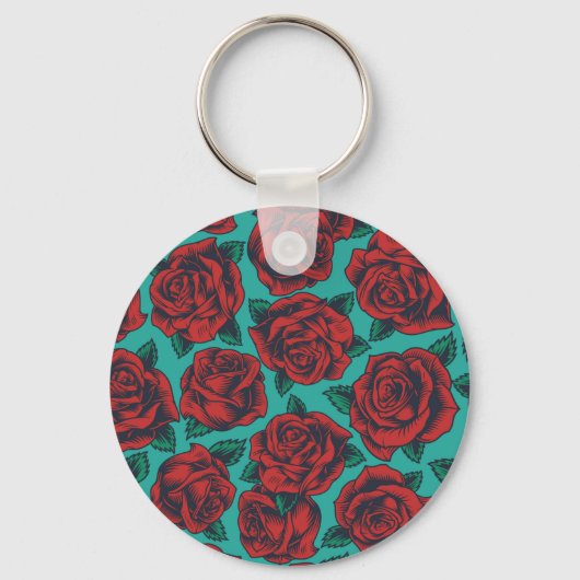 Rode rozen sleutelhanger (Voorkant)