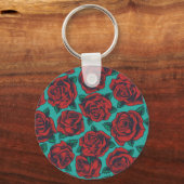 Rode rozen sleutelhanger (Voorkant)