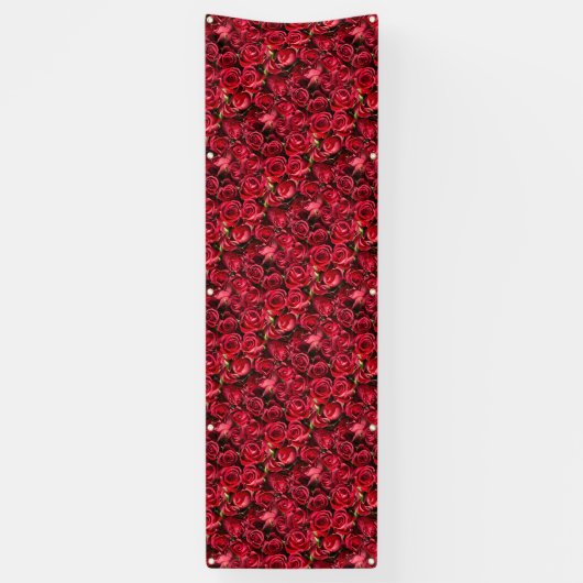 Rode rozen spandoek (Verticaal)