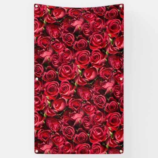 Rode rozen spandoek (Verticaal)