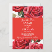 Rode rozen sparen de Datum Kaart (Voorkant)