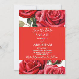 Rode rozen sparen de Datum Kaart