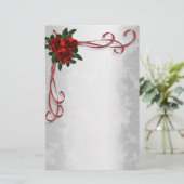 Rode rozen Stationery Briefpapier (Staand voorkant)