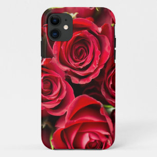 Rode Rozen Stevige iPhone Hoes