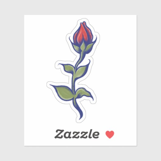  rode rozen sticker (Vel)