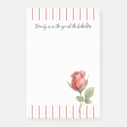 Rode Rozen Strepen Post-it® Notes (Voorkant)