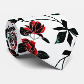 Rode rozen, stropdas (Opgerold)