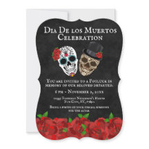 rode rozen suikerschedels Dia de Muertos