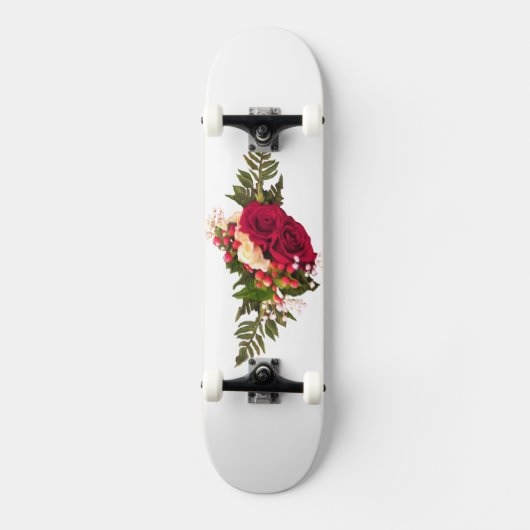 Rode Rozen Swagger Persoonlijk Skateboard (Voorkant)