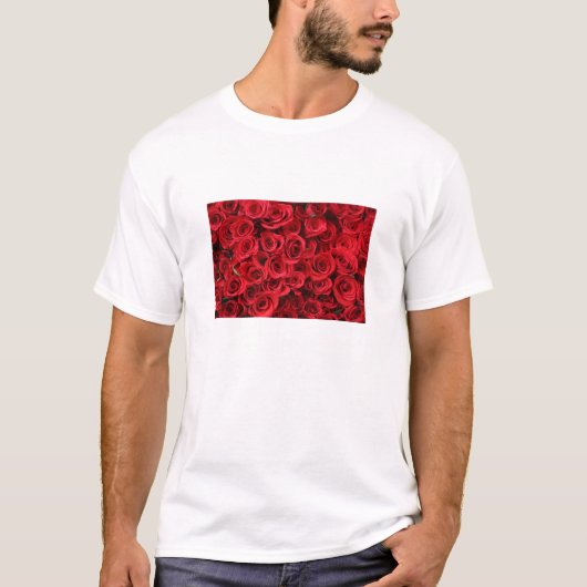 Rode rozen t-shirt (Voorkant)