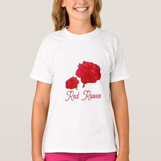 Rode Rozen T-shirt (Voorkant)