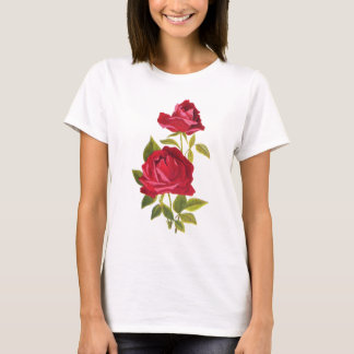 Rode rozen t-shirt