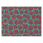 Rode rozen tafelkleed (Voorkant (Horizontaal))