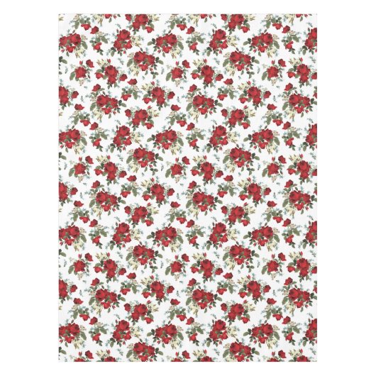 Rode rozen tafelkleed (Voorkant)