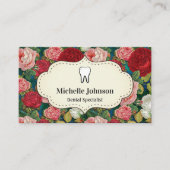 Rode Rozen Tand Tandheelkundige kliniek Tandarts Visitekaartje (Voorkant)