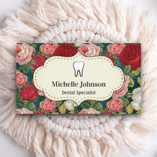  Rode Rozen Tand Tandheelkundige kliniek Tandarts Visitekaartje