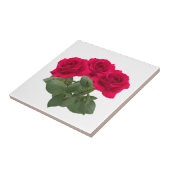 Rode rozen tegeltje (Zijkant)