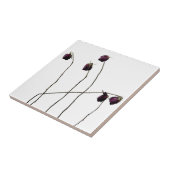 Rode rozen tegeltje (Zijkant)