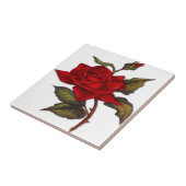  rode rozen tegeltje (Zijkant)