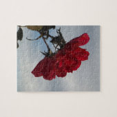 Rode rozen tegen een heldere blauwe hemel legpuzzel (Horizontaal)