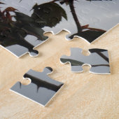 Rode rozen tegen een heldere blauwe hemel legpuzzel (Zijkant)