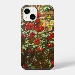 Rode Rozen Tegen een Stenen Muur iPhone 14 Hoesje