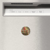 Rode Rozen Tegen een Stenen Muur Magneet (Insitu (Vaatwasser))