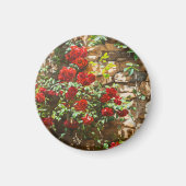 Rode Rozen Tegen een Stenen Muur Magneet (Voorkant)