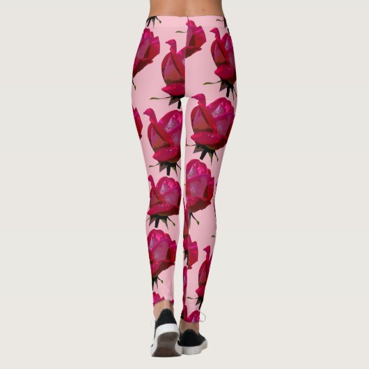 rode rozen Thunder_Cove roze Leggings (Achterkant)