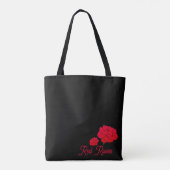 Rode Rozen Tote Bag (Achterkant)