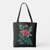 rode rozen tote bag (Achterkant)