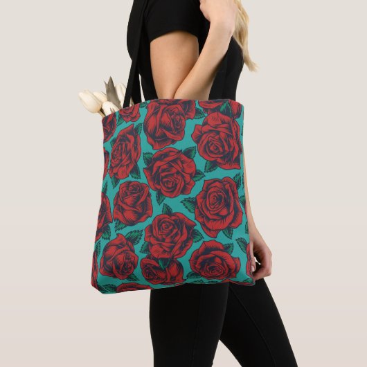 Rode rozen tote bag (Dichtbij)
