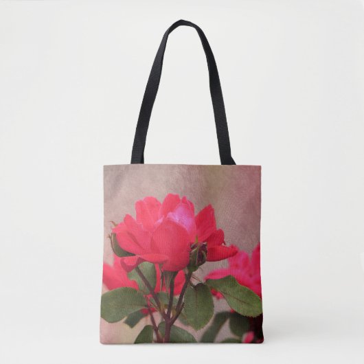 Rode rozen tote bag (Voorkant)