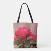 Rode rozen tote bag (Achterkant)