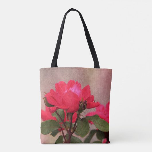 Rode rozen tote bag (Achterkant)