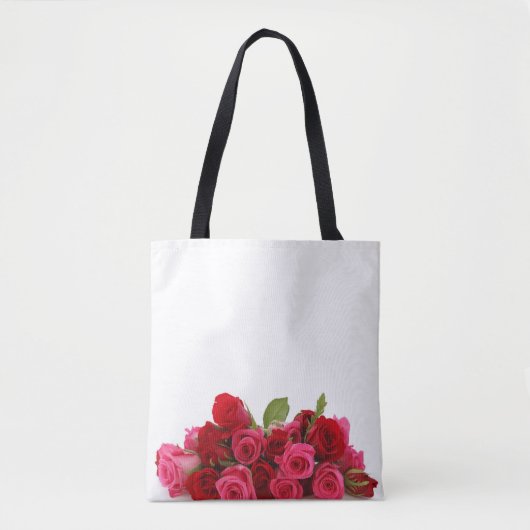 Rode rozen tote bag (Voorkant)