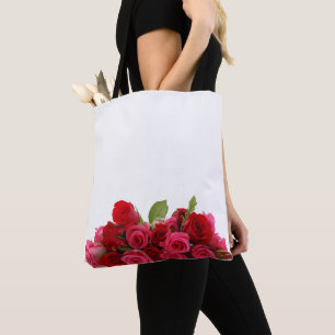 Rode rozen tote bag