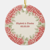 Rode Rozen Trouwen Save the Date ornament (Voorkant)