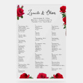 Rode Rozen Trouwstoel Grafiek Acryl Teken Acryl Bord (Voorkant)