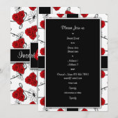 Rode rozen - trouwuitnodigingen aanpasbaar kaart (Voorkant / Achterkant)